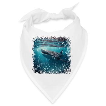 Walhaie sind beeindruckende Fische - Bandana - Weiß - Vorne