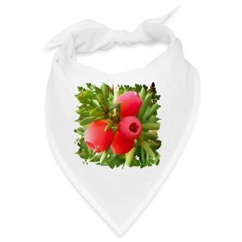 Die Eibe ist ein giftiger heimischer Nadelbaum - Bandana - Weiß - Vorne