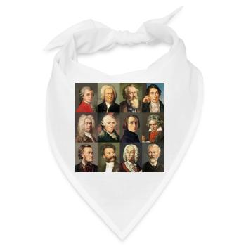 12 klassische Komponisten … von Bach bis Wagner - Bandana - Weiß - Vorne