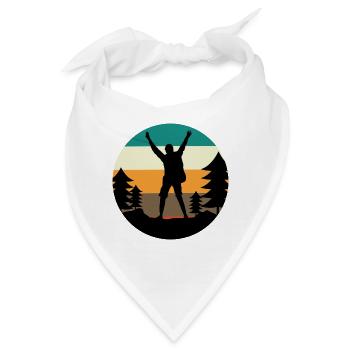 Bergwanderung Berggipfel Wandern Naturerlebnis - Bandana - Weiß - Vorne