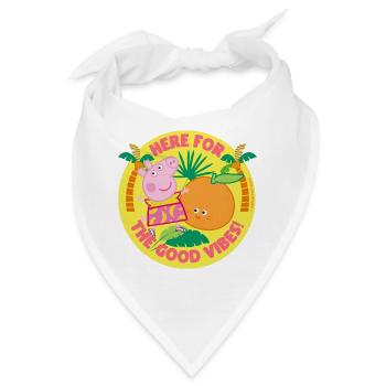 Peppa Wutz - Tropisch Good Vibes Urlaub - Bandana - Weiß - Vorne