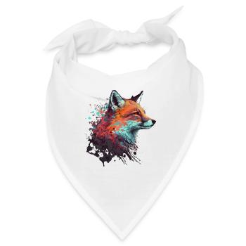 COOLER FUCHS / FOX / FUCHS KOPF / WATERCOLOR - Bandana - Weiß - Vorne