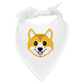 Corgi - Bandana - Weiß - Vorne