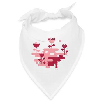Der Blob Garden L Pink &; Viva Magenta - Bandana - Weiß - Vorne