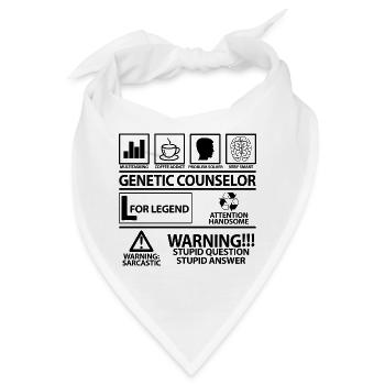 Genetic Counselor Genetische Berater Dad Sprüche - Bandana - Weiß - Vorne