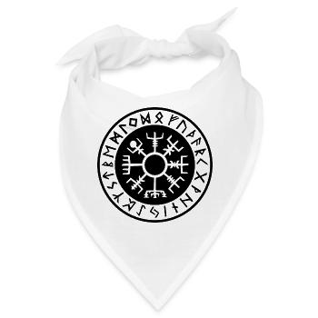 Schwarzes Vegvisir - Bandana - Weiß - Vorne