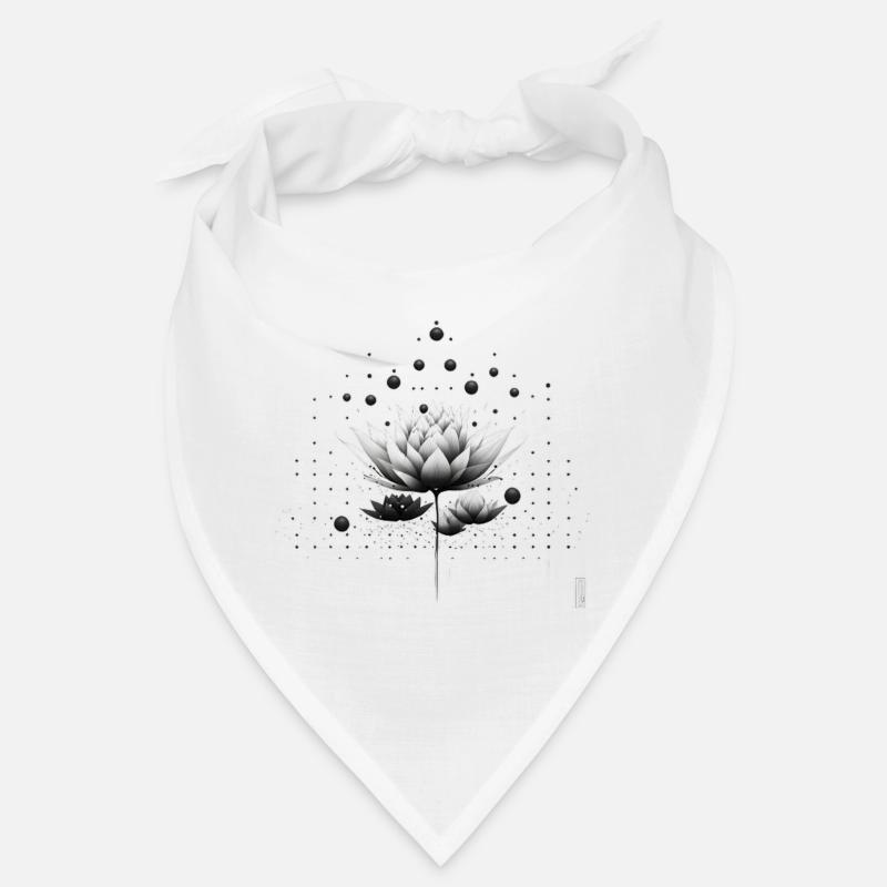 Conception de la nébuleuse du lotus en noir et blanc Bandana