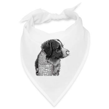 ASCII Dog - Bandana - Weiß - Vorne