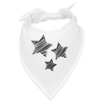STERN. STERNE. STERN. STERNE. FEST. JAHRESTAG - Bandana - Weiß - Vorne