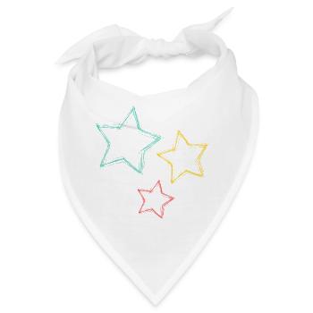 STERN. STERNE. STERN. STERNE. FEST. JAHRESTAG - Bandana - Weiß - Vorne