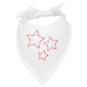 STERN. STERNE. STERN. STERNE. FEST. JAHRESTAG - Bandana - Weiß - Vorne