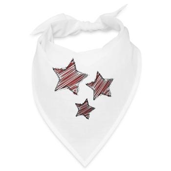 STERN. STERNE. STERN. STERNE. FEST. JAHRESTAG - Bandana - Weiß - Vorne