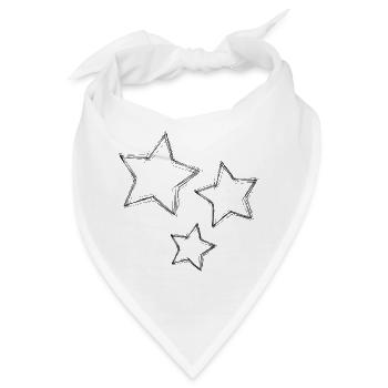 STERN. STERNE. STERN. STERNE. FEST. JAHRESTAG - Bandana - Weiß - Vorne