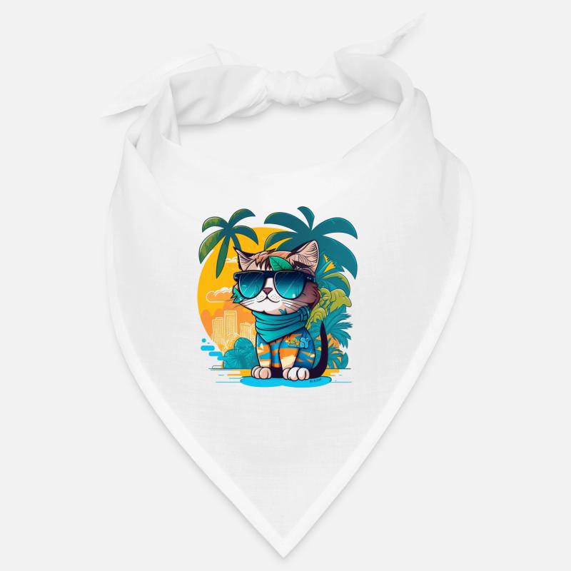 Mignon chat tropical 4 Bandana