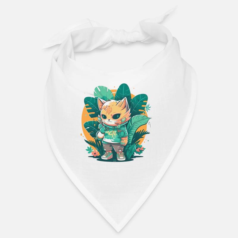 Cute Cat Tropical 5 Bandana