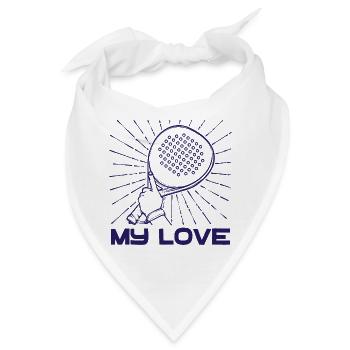 Padel Racket Spieler Statement Sportart Padelspiel - Bandana - Weiß - Vorne