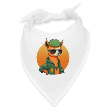 Cool Lama 1 - Bandana - Weiß - Vorne