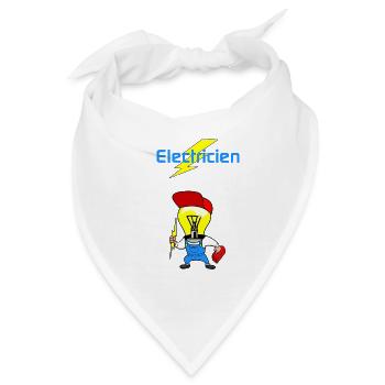 Elektriker - Bandana - Weiß - Vorne