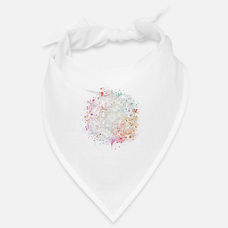 Encre d’aérographe colorée Boho Mandala - Bandana - blanc