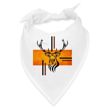 Hirsch 2023 1 - Bandana - Weiß - Vorne