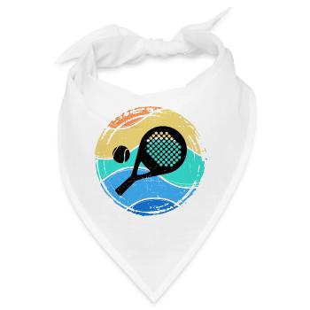 Padel Spieler Padelspiel Rückschlag Racket Ball - Bandana - Weiß - Vorne