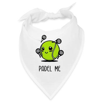 Padel Ball Racket Sportart Statement Spieler - Bandana - Weiß - Vorne