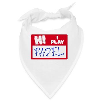 Padel Spieler Statement Schmetterball Sportart - Bandana - Weiß - Vorne