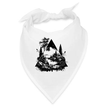 Traumhafte Abenteuer Landschaft - Bandana - Weiß - Vorne