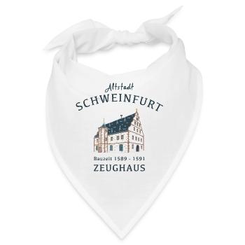 Schweinfurt, kultiges Wahrzeichen Zeughaus, Bayern - Bandana - Weiß - Vorne