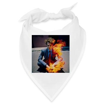 Der Brennende Mann 01 - Bandana - Weiß - Vorne