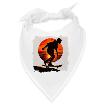 Skateboarden ist Straßensurfen - Bandana - Weiß - Vorne