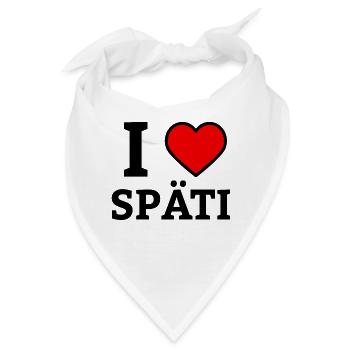 I Love Späti - <3 Heart - Berlin Kultur mit Humor - Bandana - Weiß - Vorne