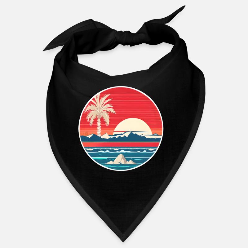 Paysage de plage vintage LB Bandana