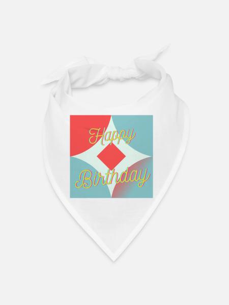 GEBURTSTAG, ALLES GUTE ZUM GEBURTSTAG, ALLES GUTE ZUM GEBURTSTAG - Bandana - Weiß