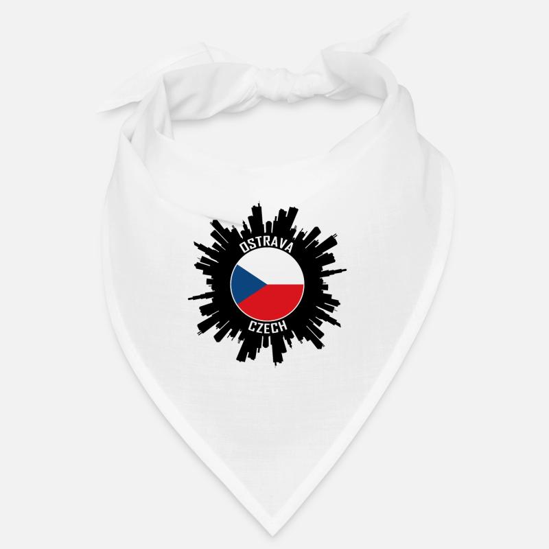 Ostrava Skyline Drapeau tchèque Souvenir de voyage Bandana