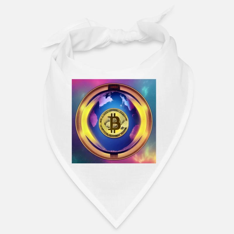 Bitcoin with Planet Earth - Square variant Bandana