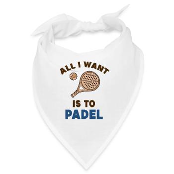 Padel Trainer Ball Racket Padelspiel Statement - Bandana - Weiß - Vorne