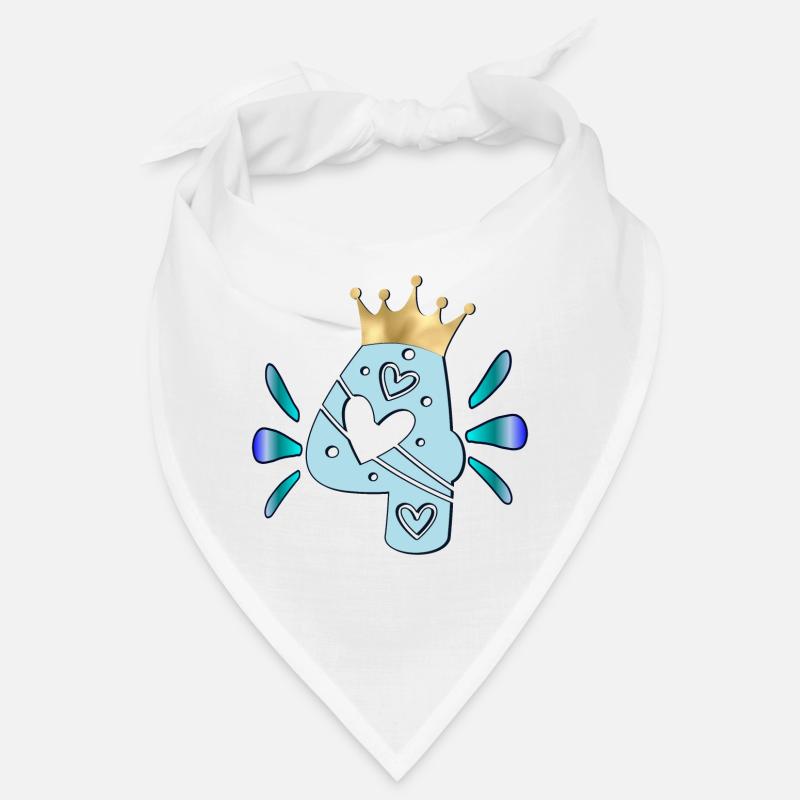 4. Kindergeburtstag - VIER - KRONE - GEBURTSTAG Bandana