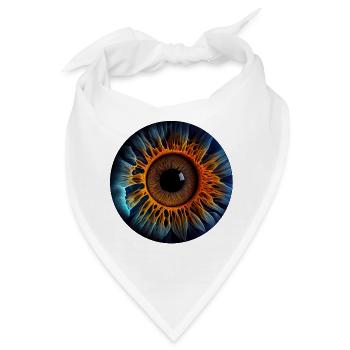 Eine Iris als biometrisches Identifikationssystem - Bandana - Weiß - Vorne