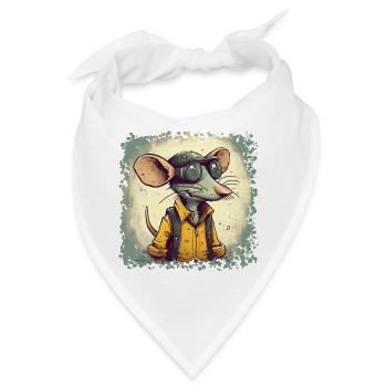 Ratten sehen schlecht aber können gut Riechen - Bandana - Weiß - Vorne