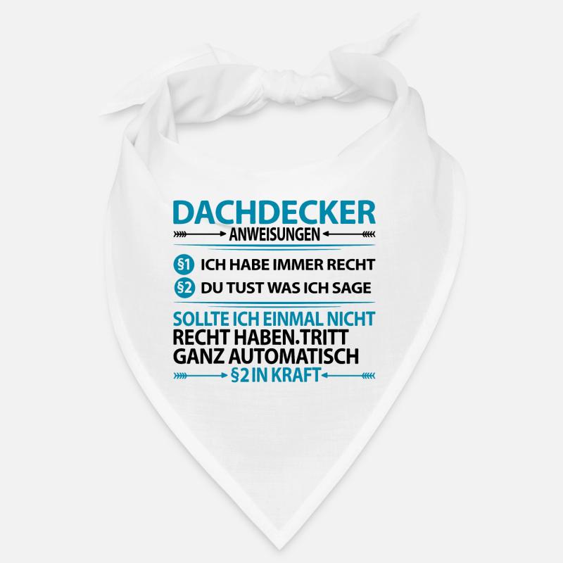 Dachdecker mit Spruch Sprüche Lustige Witzig humor Bandana