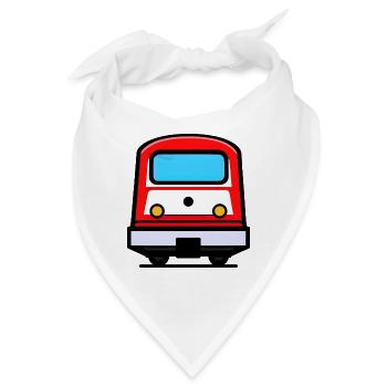 U-Bahn, Lokomotive, Zug - Bandana - Weiß - Vorne