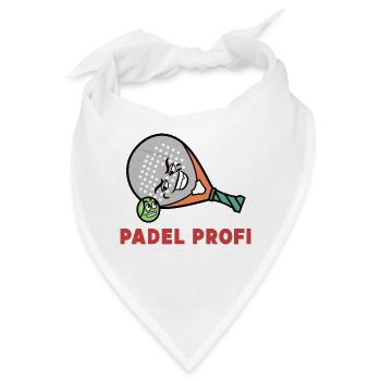 Padelspiel Racket Ball Statement Freizeit Padel - Bandana - Weiß - Vorne