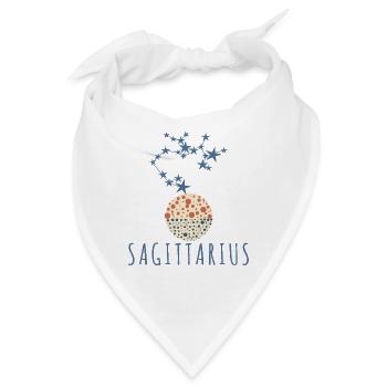 Das Sternbild Schütze - Bandana - Weiß - Vorne