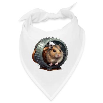 Hamsterlaufrad – Vorschlag für die Energiewende - Bandana - Weiß - Vorne