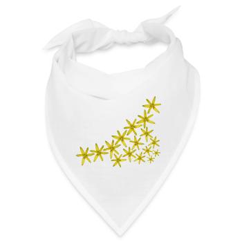 Yellow Wildflowers Corner – Lebendige Frühlingsblumen - Bandana - Weiß - Vorne