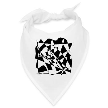 Himmlisches Mandala Kunstdruck - Bandana - Weiß - Vorne