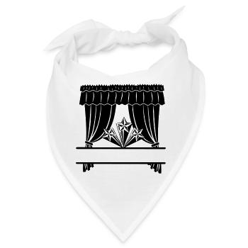 Vorhänge Theaterstar mit Namensleiste - Bandana - Weiß - Vorne
