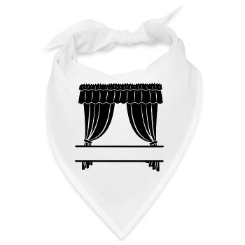 Gardinengeschäft oder Theater - Bandana - Weiß - Vorne