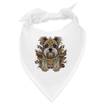 Mosaik-Hund - Bandana - Weiß - Vorne